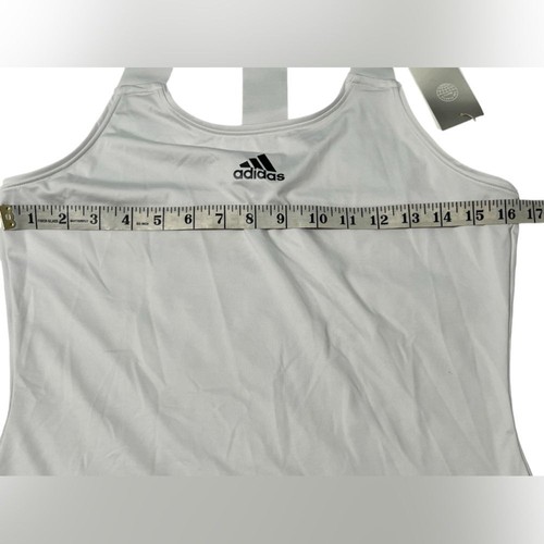 Adidas Y Tennis Tank top Aeroready athletic white black size medium - Picture 7 of 10