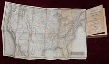 XRARE 1823 GAZETEER UNITED STATES AMERICA TRAVELLERS GUIDE W/MAP ATLAS BEAUTY!!