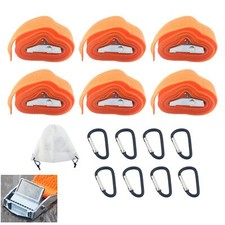 6PCS Quick Release 25MM 1M Ratchet Tie Down Straps Cargo Luggage Lashing Straps