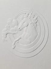 Vtg Altamont Unicorn Embossed Boxed Stationery Set 10 Count Sue McMaster UNUSED