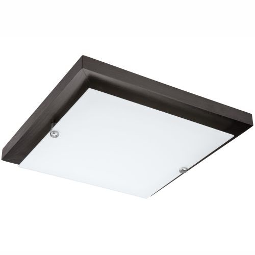 Led Deckenleuchte Holz Glas Eckig 1020Lm 3000K Blendarm Wohnzimmer Flur Lampe-image