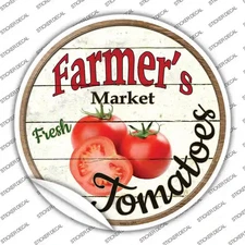 Farmer's Market Fresh Tomatoes Circle Vinyl Decal Stickers - Various Sizes
