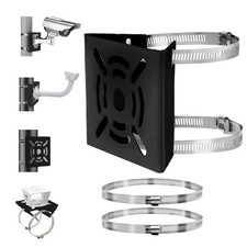 Universal Vertical Pole Mount Adapter Bracket for CCTV Security Camera PTZ Do...