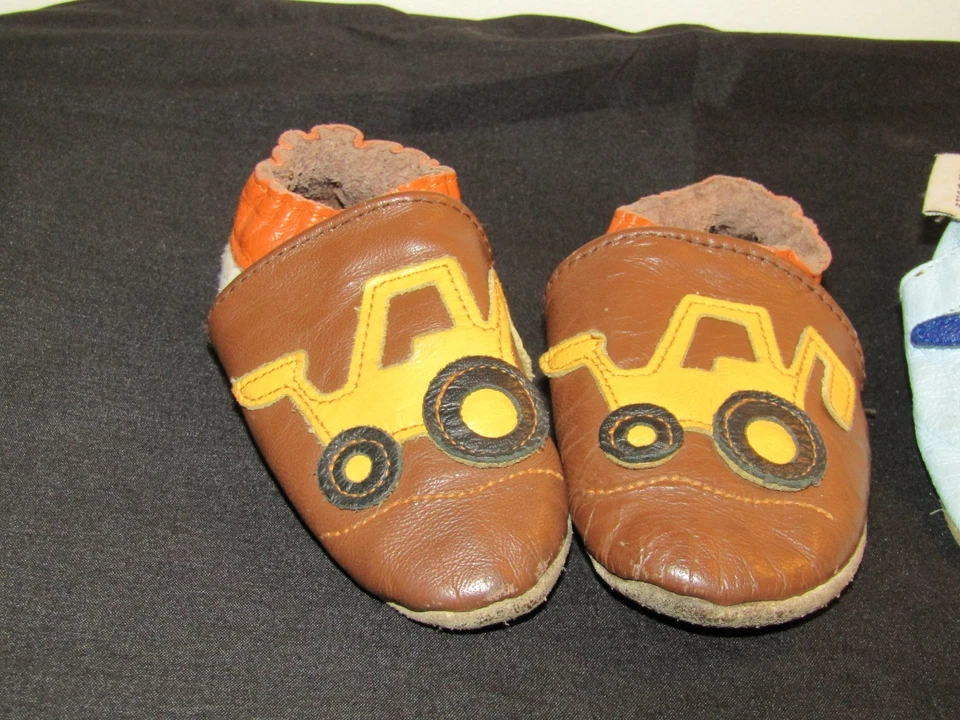 2 Pares ROBEEZ Cuero Zapatilla Mocasines/Suela Dolce Zapatos de Bebé Talla Infantil Grande Foto 2 de 4