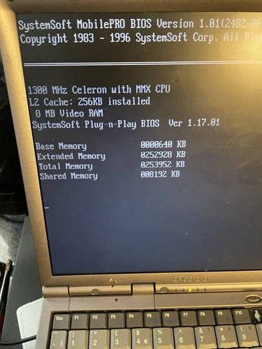 Vintage Retro Notebook Computer 2800T Pc Laptop Windows 98 Working Needs Tlc
