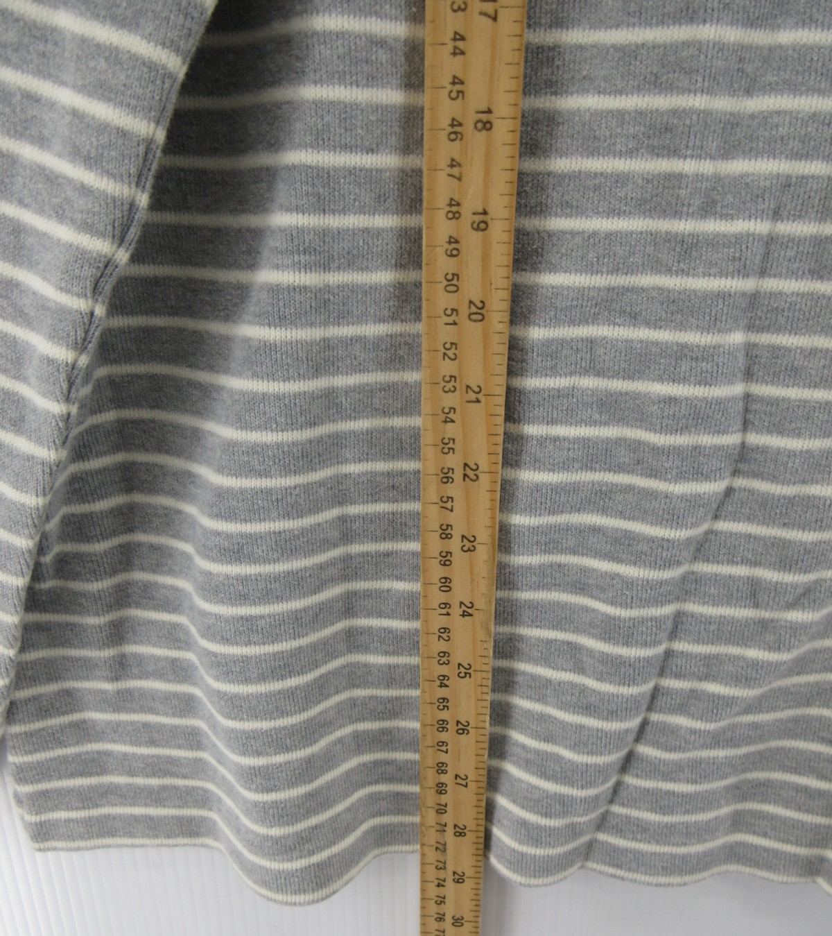 Ralph Lauren Polo Felpa Uomo XL Grigio 1 4 Zip Pullover Rigato Pony Preppy