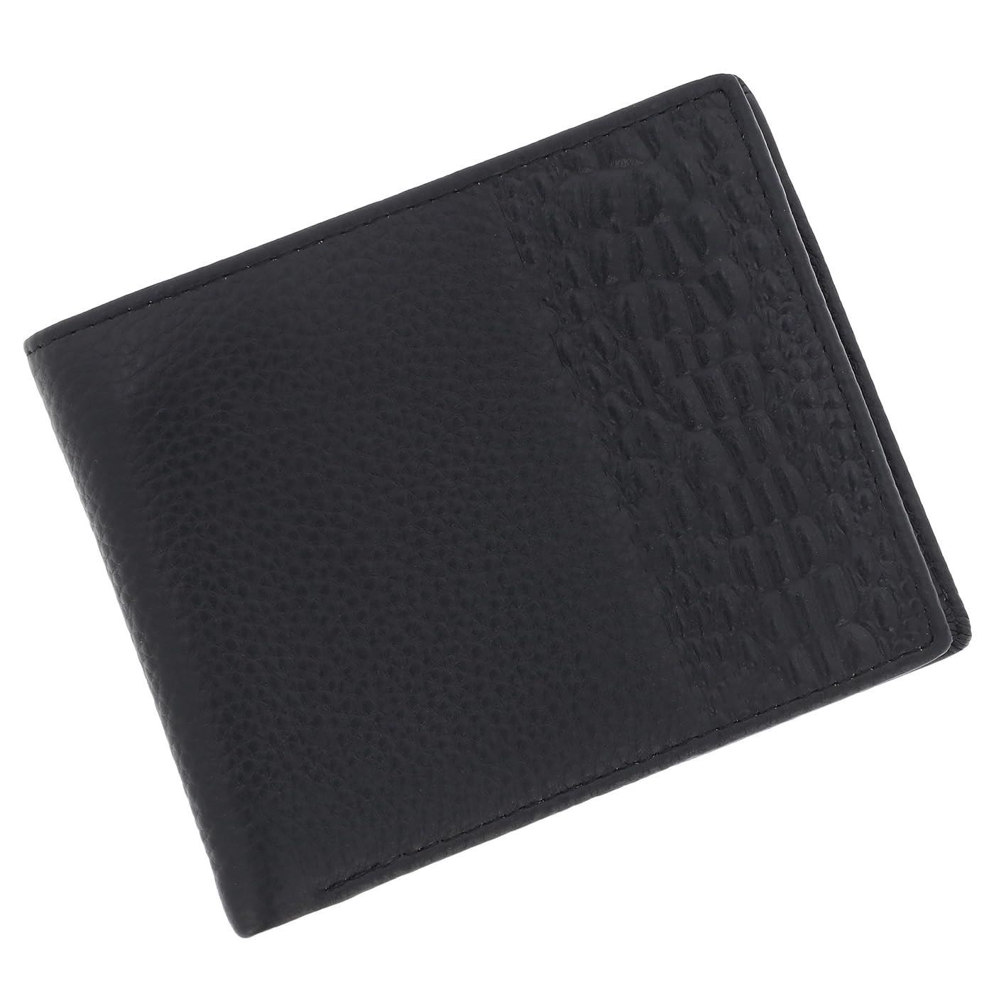 equilibrium Men's Contrast RFID Leather Wallet Black