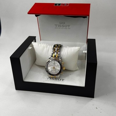 Tissot PRS 200 Chronograph Two-Tone Silver Dial Men's Swiss Watch 40mm
