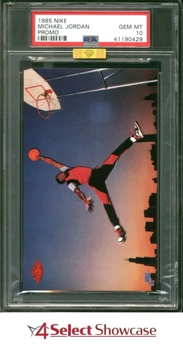 1985 NIKE PROMO MICHAEL JORDAN RC HOF MBA GOLD DIAMOND PSA 10