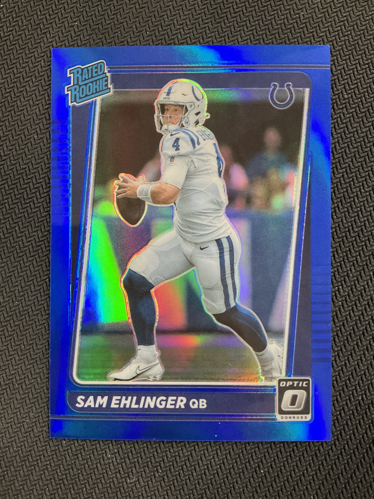 2021 Donruss Optic #246 Sam Ehlinger Blue /179 Indianapolis Colts