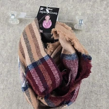 Nicole Infinity Scarf Soft Knit Plaid Multicolor Warm & Versatile Women