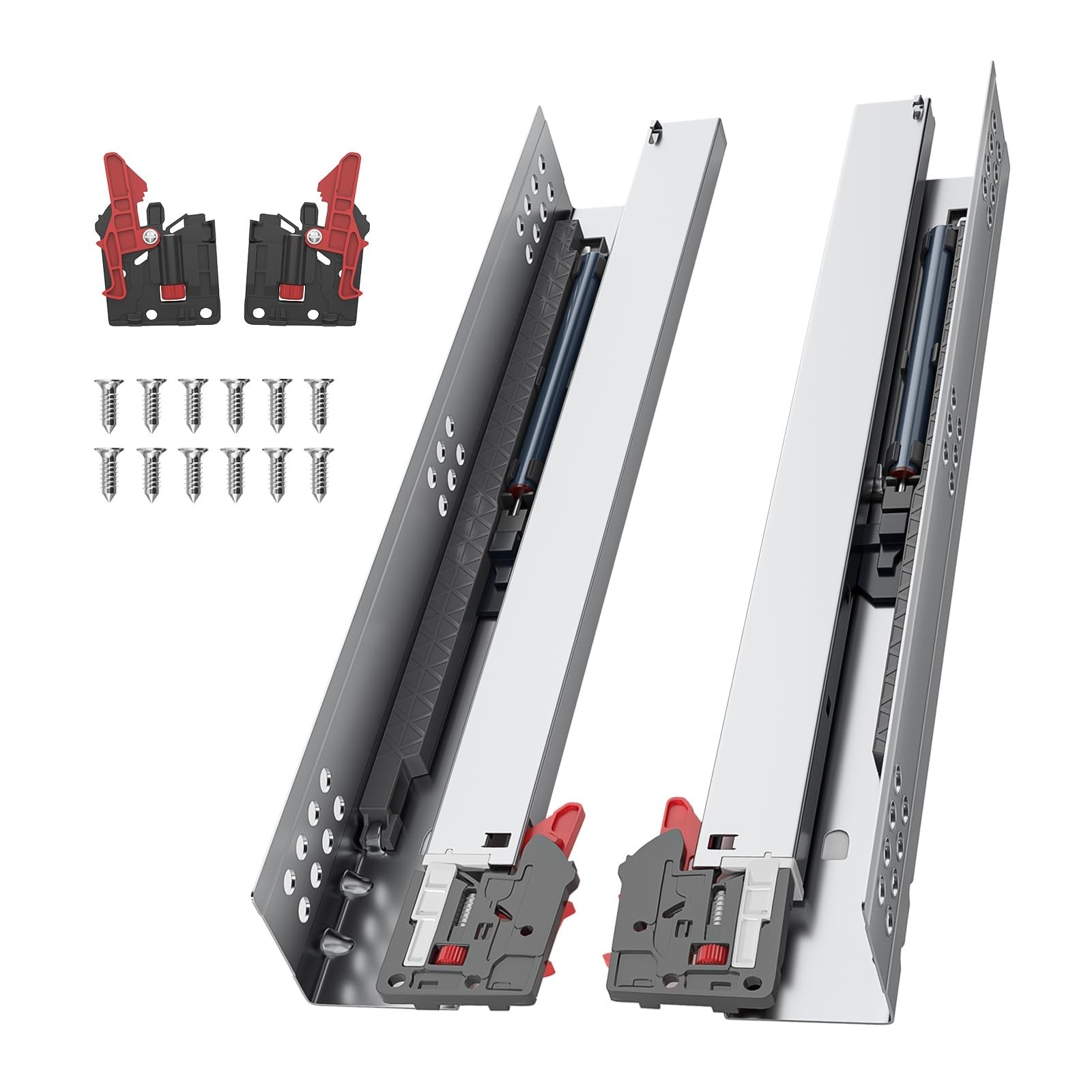 14 Inch Soft Close Undermount (Bottom Mount) Drawer Slides, 
