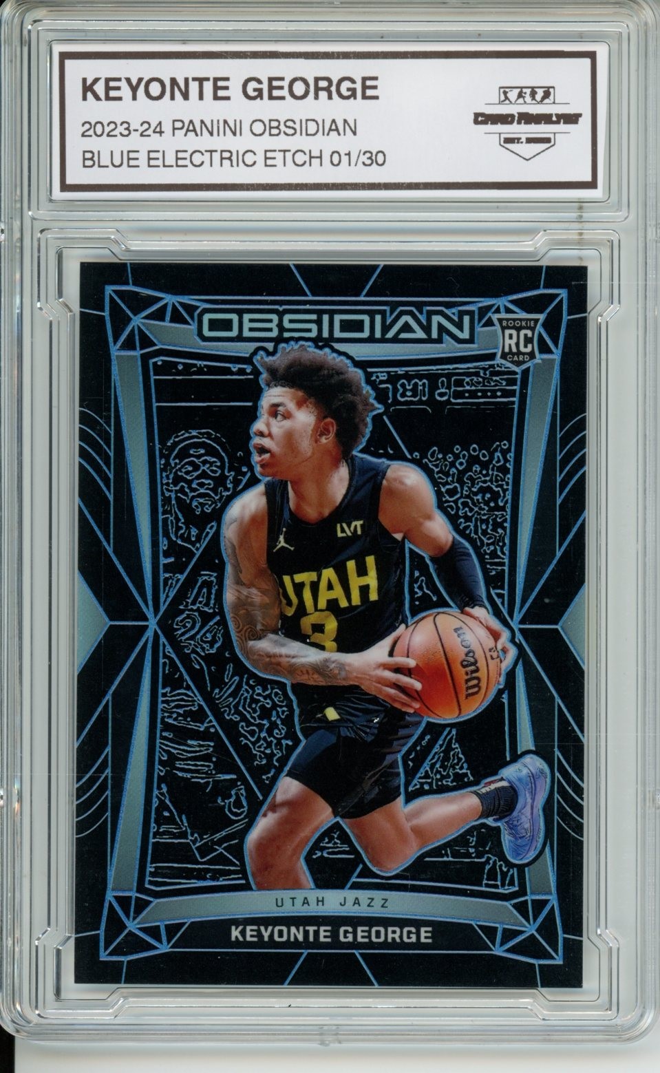 2023-24 PANINI OBSIDIAN #35 KEYONTE GEORGE BLUE ELECTRIC ETCH 01/30