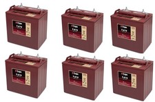 6 Pack Trojan T-875 Deep Cycle Battery For Golf Cart, Solar, Marine 8 Volt 8V