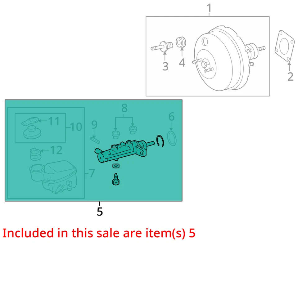 Toyota Yaris 2015 cilindro maestro de frenos fabricante de equipos originales 78 k millas (LKQ ~ 438375837) Foto 4 de 4