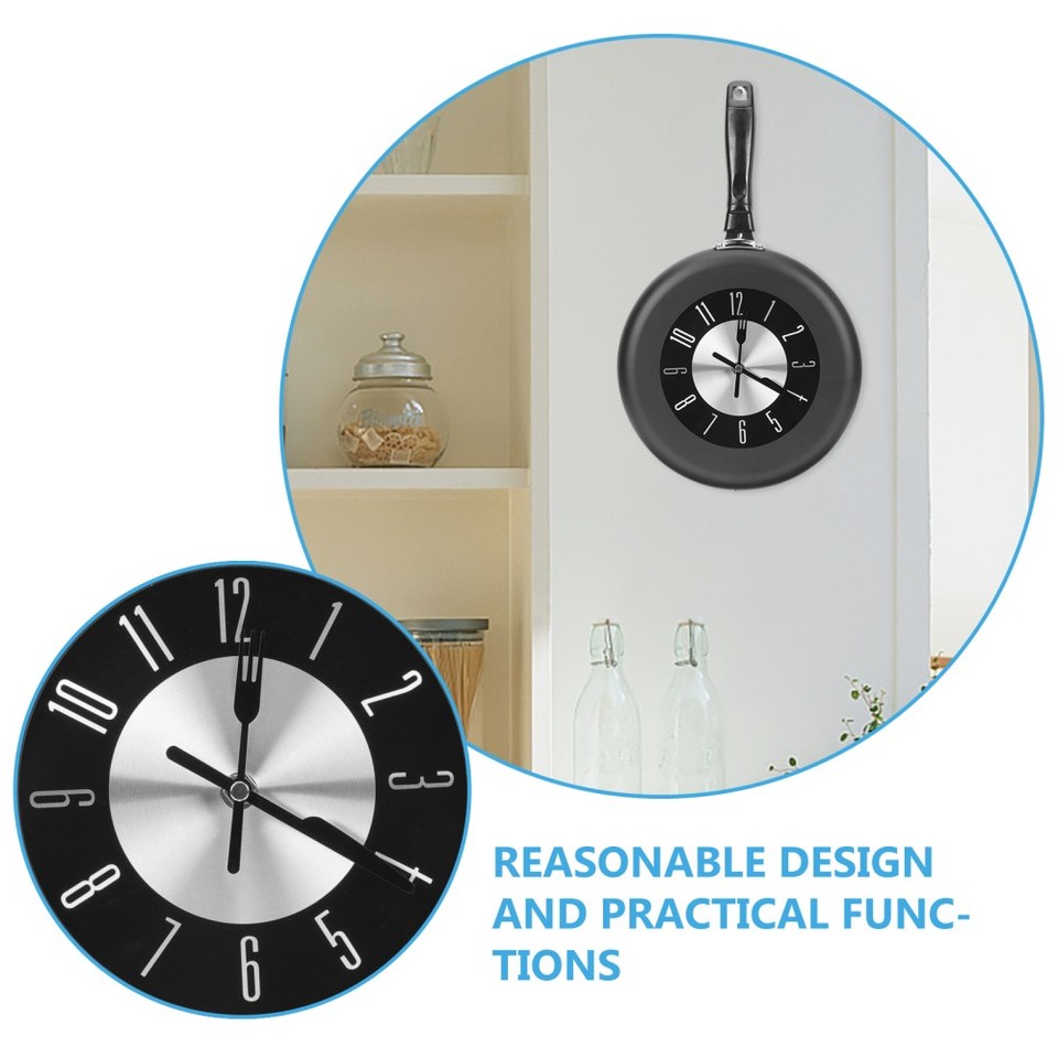 Frying Pan Wall Clock Hanging Clock Nordic Wall Clock Home Decor Wall