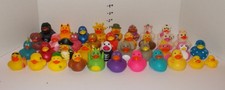 Huge Lot of 38 Different Pretend Play Rubber Ducks JEEP polka dots glitter