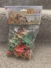 Vintage Wild West Cowboy And Indian Set NIB
