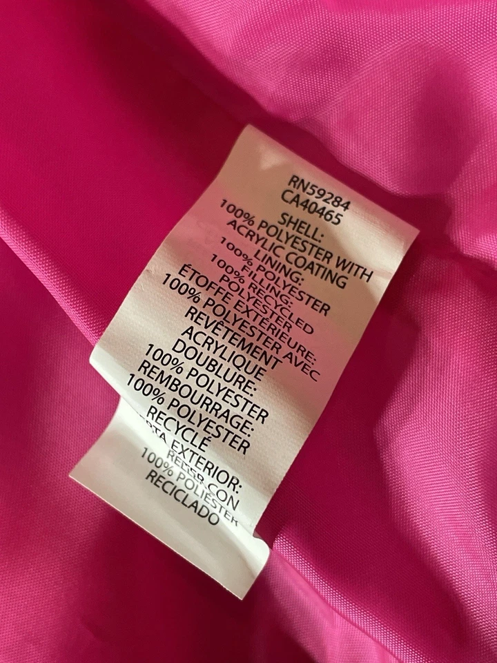 Jaqueta acolchoada rosa feminina tamanho 10/12 por The Children’s Place resistente à água - Imagem 4 de 4