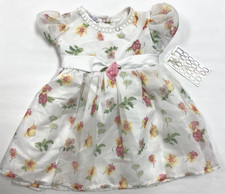 Piccolo Dress White with Yellow Pink Flowers Toddler Girl 12M - 18M BRAND NEW