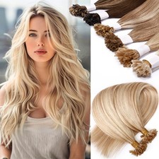 Pre bonded Keratin U-Tip Remy Human Hair Extensions Nail Tips Hair Salon Quality