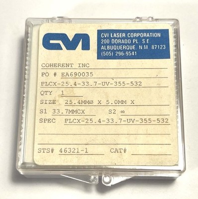 CVI PLCX Lens 65mm FL Ø25.4 AR 355-532nm YAG UV Fused Silica | eBay