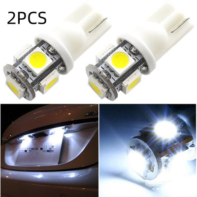 2x 6000K White 168 T10 LED License Plate Tag Light Bulbs Canbus Error Free