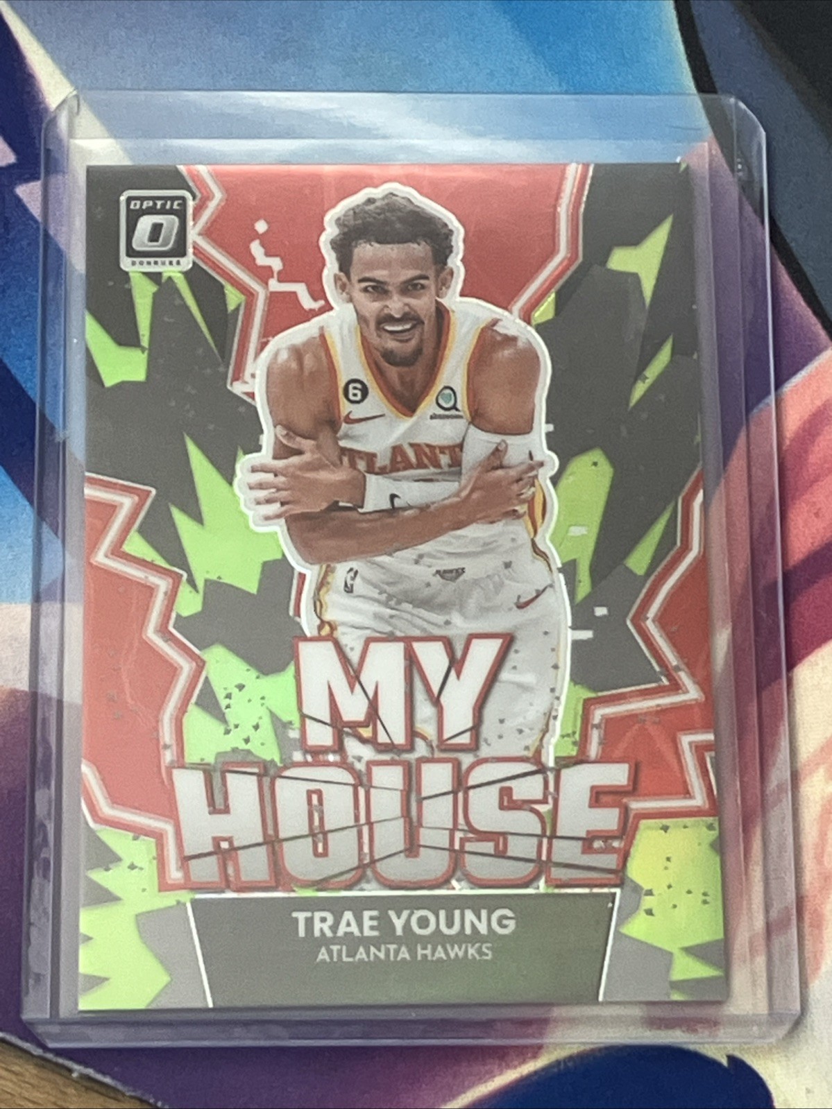 2022-23 Panini Donruss Optic Trae Young SP #/149 My House Green Prizm #7 Hawks