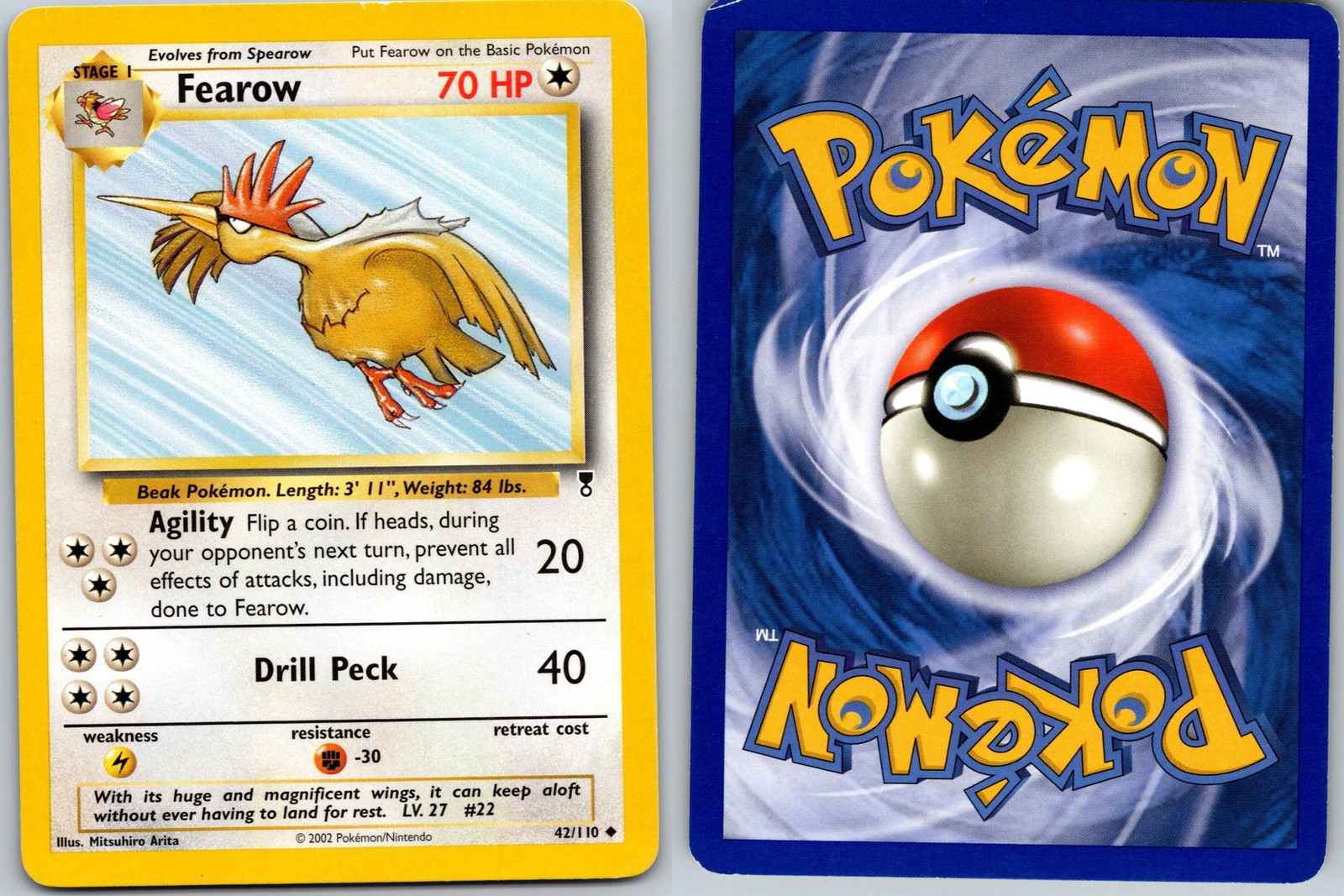 FEAROW POKEMON LEGENDARY COLLECTION 42/110 UNCOMMON MP