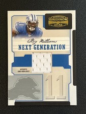 Roy Williams 2006 Donruss Gridiron Gear Next Generation Jersey /250 Lions
