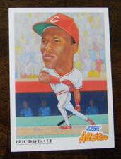 1991 SCORE BASEBALL CARD #669 ERIC DAVIS CINCINNATI REDS AS EX MAR193