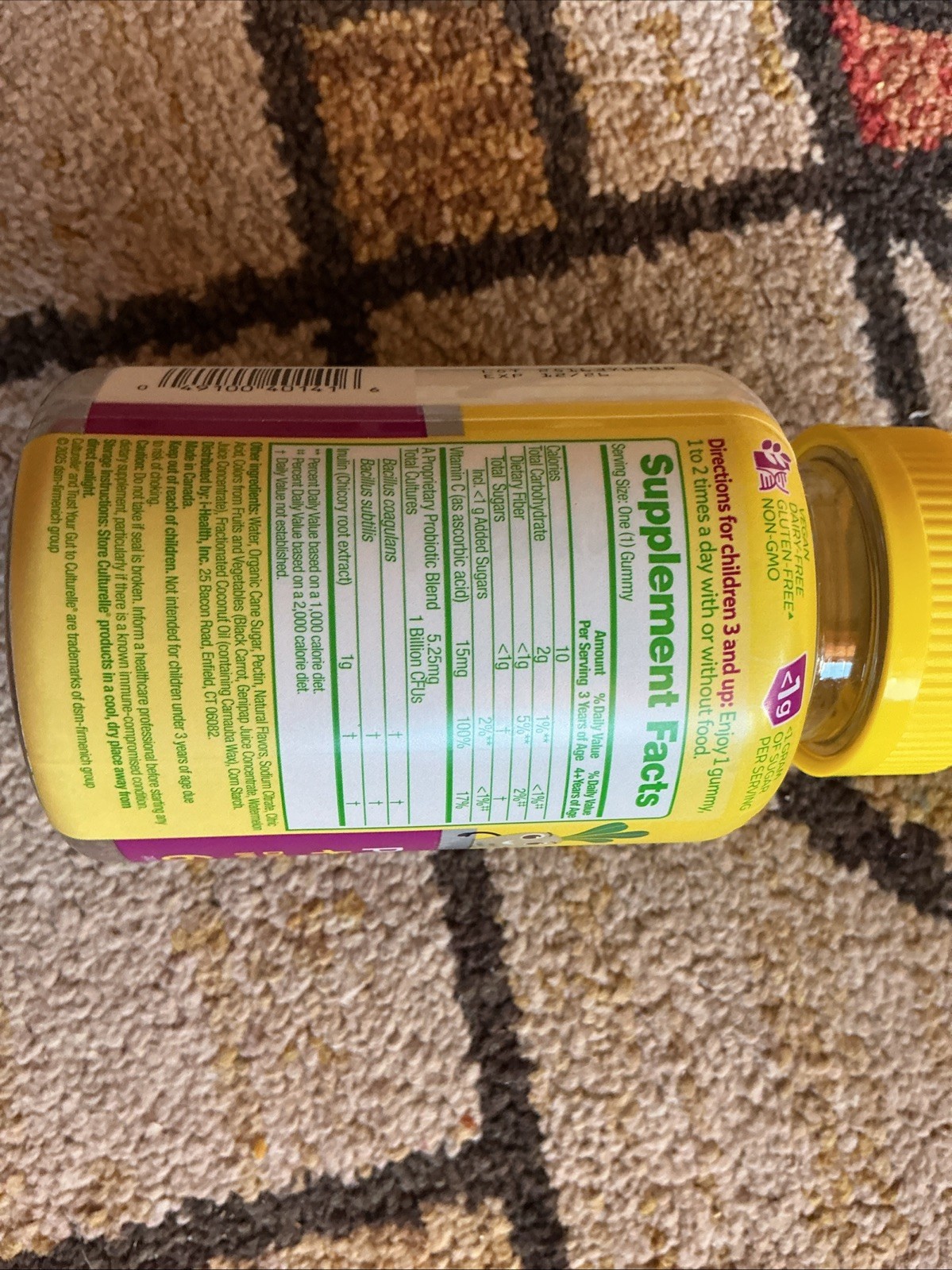 Culturelle Daily Probiotic For Kids + Veggie Fiber Gummies (ages 3+)