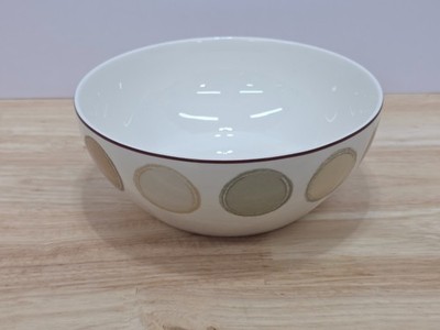 Noritake Ambience Mocha Serving Bowl 7 1/2'' Polka Dots  7989
