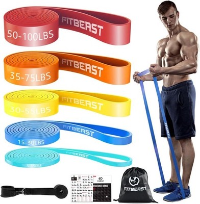 Widerstandsbänder Set, 5 Level Pull-up-Bänder für Krafttraining, Crossfit, Po...