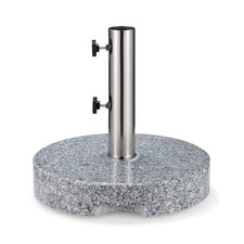 VonHaus Parasol Base 22kg - Heavy Duty Stone Granite Umbrella Stand for Outdoor