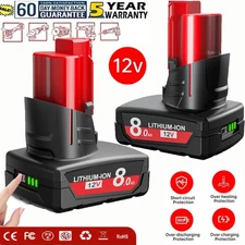 For Milwaukee For M12 48-11-2402 48-11-2440 Replace Extended Capacity Battery
