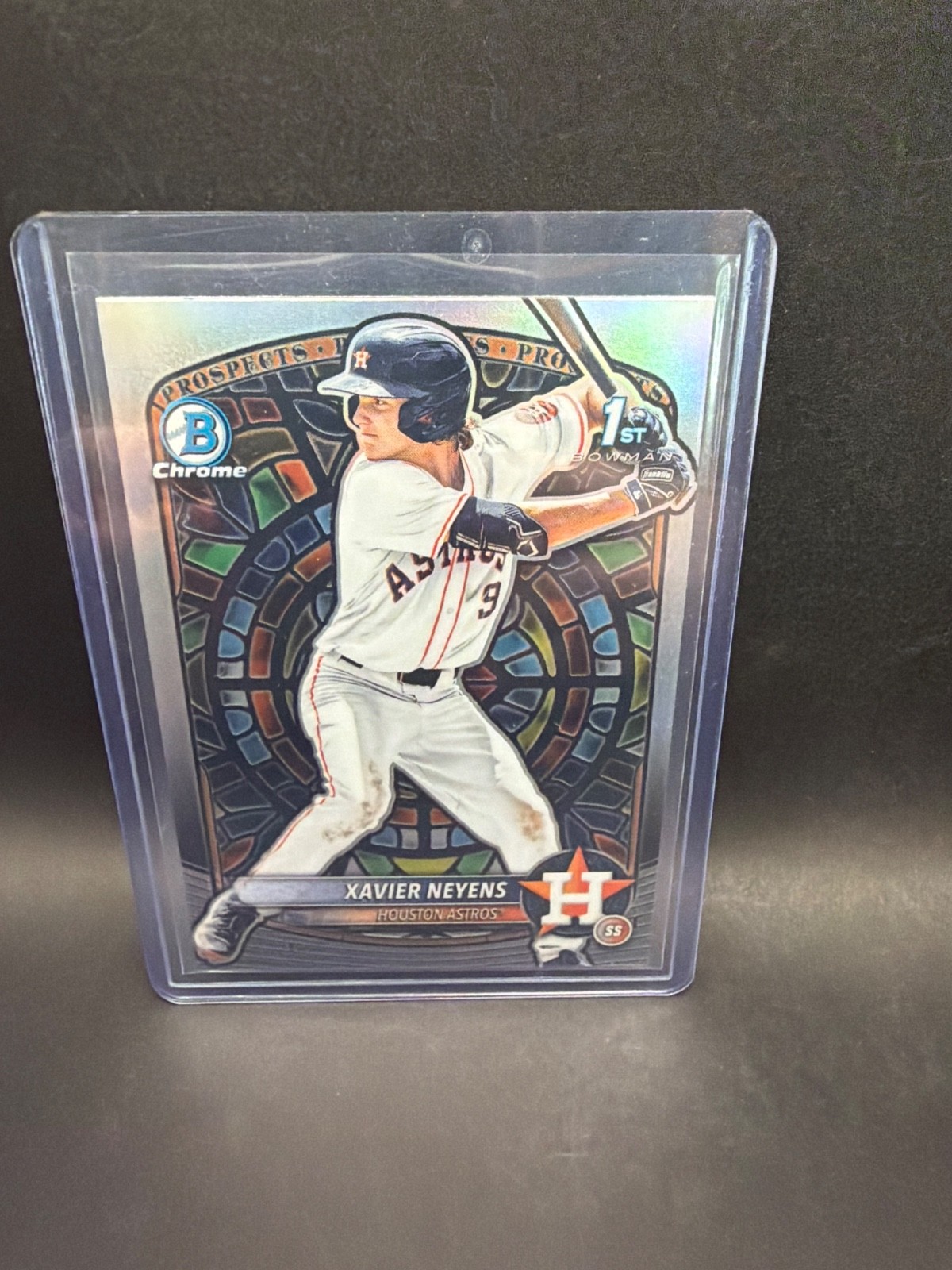 2025 Bowman Chrome Draft XAVIER NEYENS ETCHED IN GLASS 1st Bowman Astros