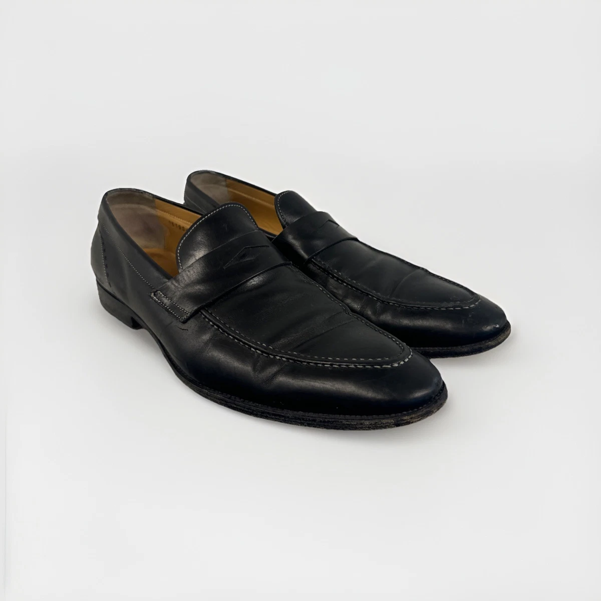 Santoni Loafer Leather Upper Casual Shoes for Men for sale 