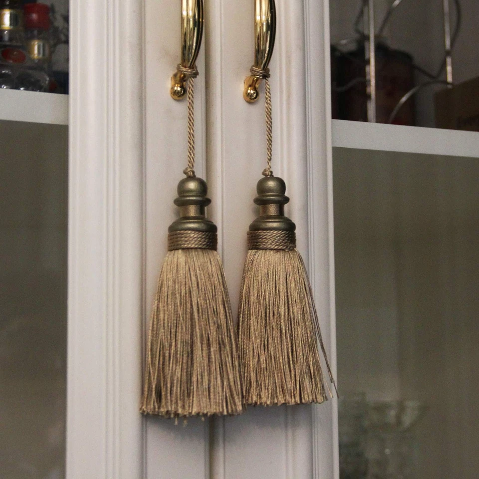 Paquete de 2 borlas de 21 cm/8 pulgadas con lazos - artesanía hecha a mano, accesorios hágalo usted mismo para Ho... Foto 4 de 4