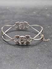 Carrick Jewellery Charles Rennie Mackintosh Hinged 7" Bangle Bracelet 15.8g