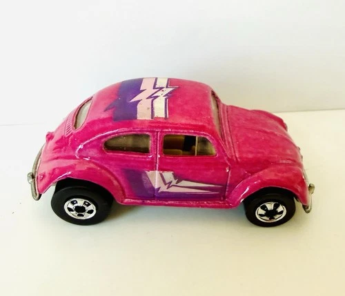 Vtg 1989 Hot Wheels Color Racers Changer VW Bug Beetle Diecast Car Rare Pink!