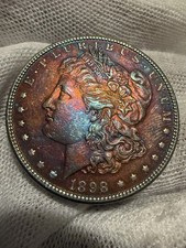 1898 Rare Date Ch BU+++ Rainbow Toned Semi PL + Morgan Dollar Old Collection