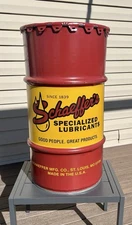 Schaeffer's Since 1839 15 Gallon Oil Drum Barrel w/ Lid Gas Oil St Louis MO