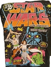 VINTAGE STYLE STAR WARS A NEW HOPE T-Shirt Luke Skywalker Leia SMALL NEW Comic