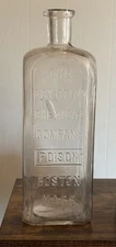 Large Scarce 1890s Egyptian Embalming Fluid Poison Boston Mass Bottle