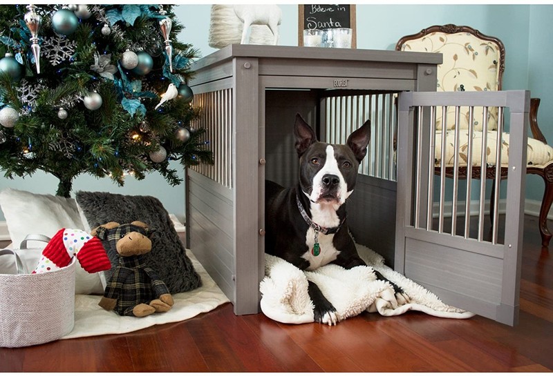 New Age Pet EHHC405XL ECOFLEX Dog Crate End Table, Grey, X-Large