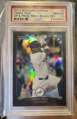 2013 Bowman Draft Picks & Prospects - Chrome Yasiel Puig #1 Black Refractor /35