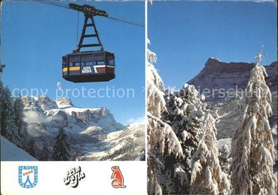 Alta Badia Hochabteital Gross Seilbahn Winterpanorama