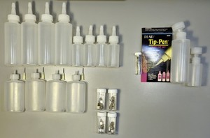 Glass Paint Tip Pens and Bottles with Tips