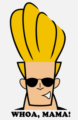 #ad Johnny Bravo Weatherproof Sticker Decal $3.93
